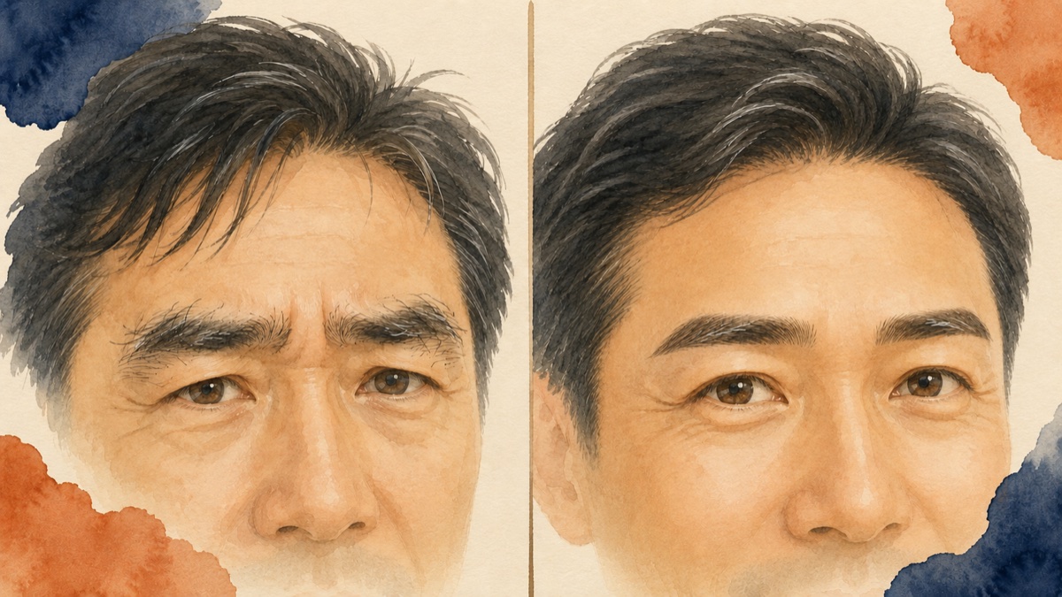 眉毛の白髪はどうする？｜抜く・切る・染めるを40代お父さん向けに比較【現役看護師の店主が解説】
