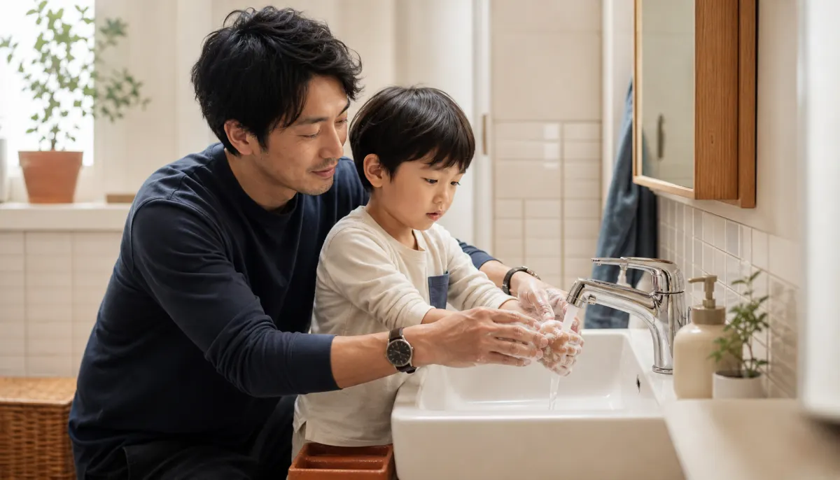 【父さんが教える】子どもが自分で身を守る正しい手洗い|元保育園看護師の代表が解説
