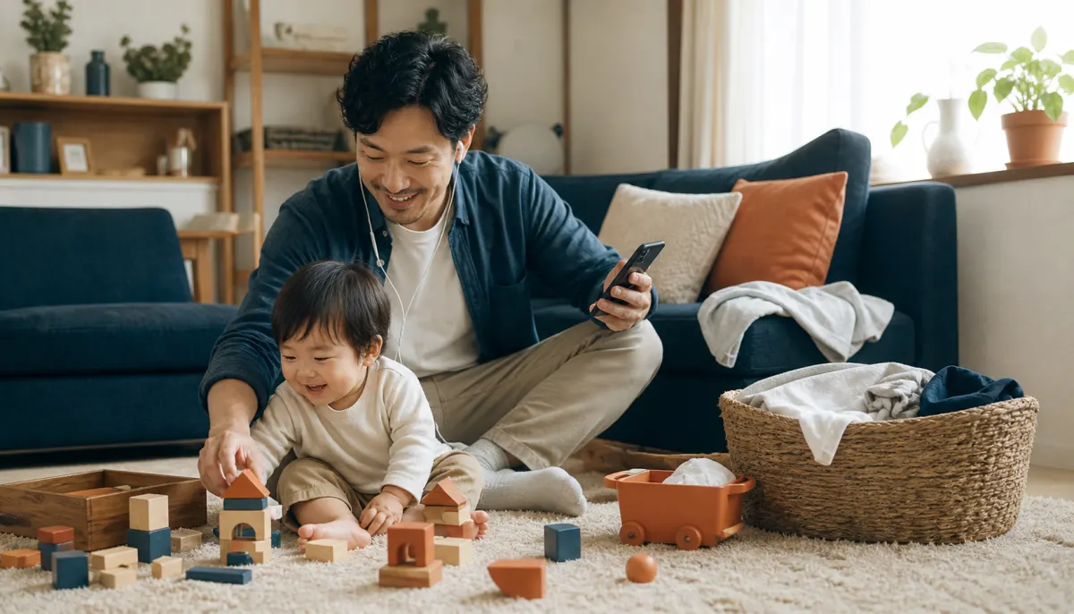 【父さん必見】〇〇しながら育児家事の方法